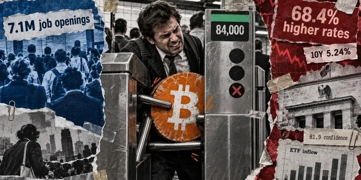 Bitcoin drops to $82,000 on US data, and inflation fear is blamed