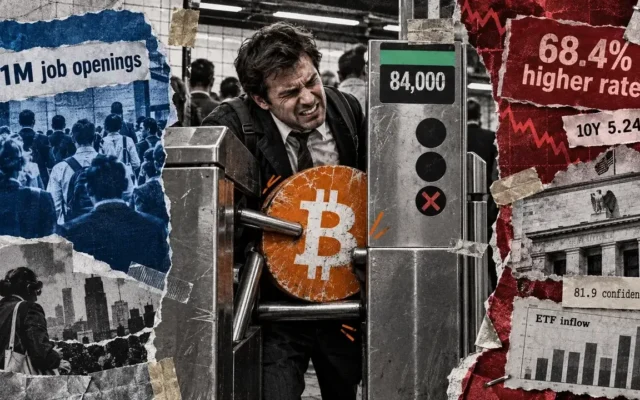Bitcoin drops to $82,000 on US data, and inflation fear is blamed