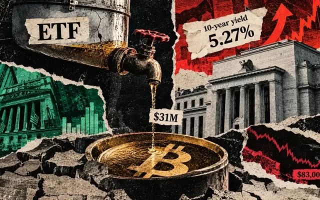 Bitcoin’s $84,000 wall gets harder to break as ETF inflows sink to $31 million