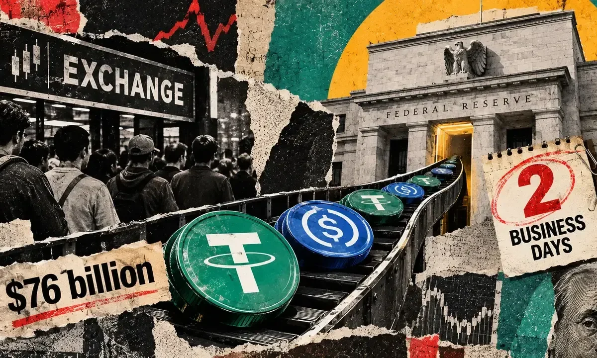 Fed guarantees 2-day stablecoin payouts, but $76B remains blocked