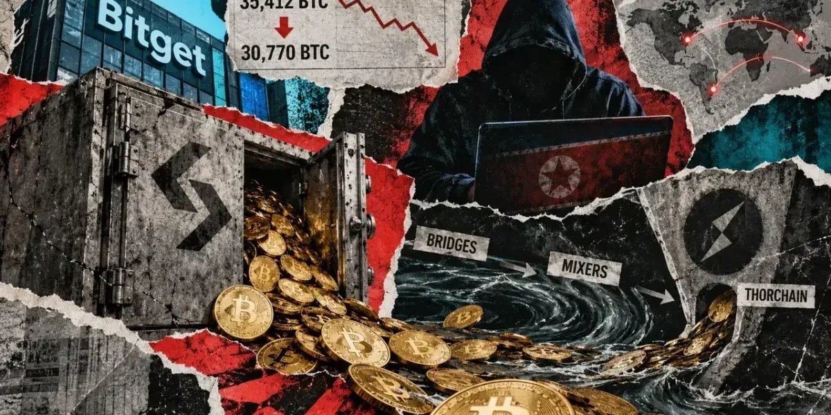 Nearly 5,000 BTC leaves Bitget as hackers begin laundering $387 million haul