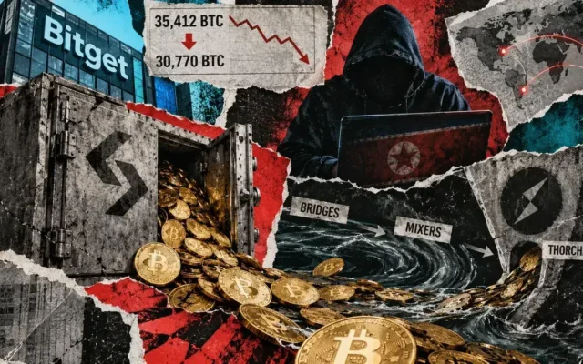 Nearly 5,000 BTC leaves Bitget as hackers begin laundering $387 million haul
