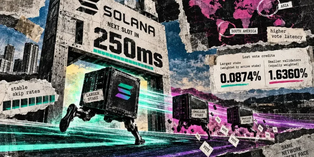 Solana’s 250ms data shows lower-stake validators lost a larger share of reward-linked vote credits