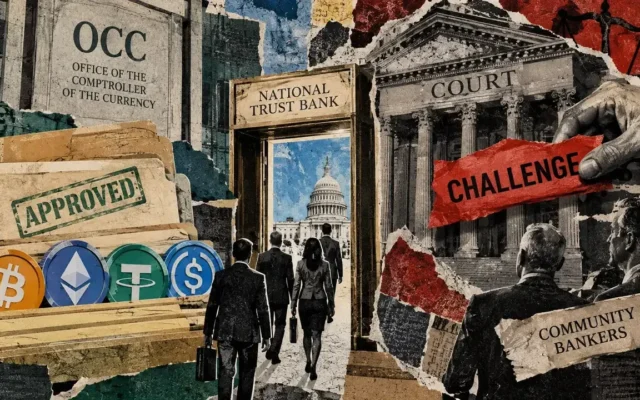 Bankers sue to overturn OCC trust-bank rule used by crypto firms