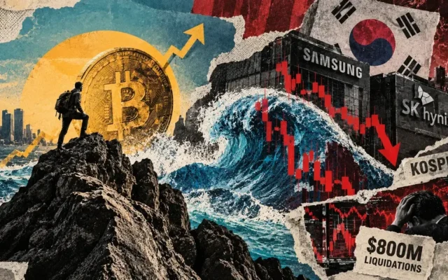 Bitcoin defies $800 million crypto wipeout as South Korea’s AI stock market crashes