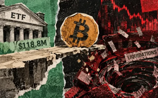 Bitcoin drops to $84k sees $143 million in liquidations as ETF inflows turn positive