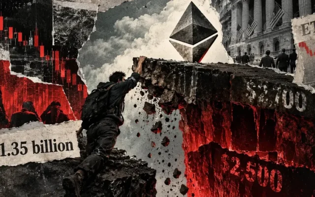 Ethereum falls 6%, leaving $1.35 billion in long bets at risk of liquidation