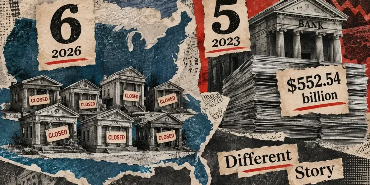 Six US banks have failed in 2026 but the numbers look nothing like 2023