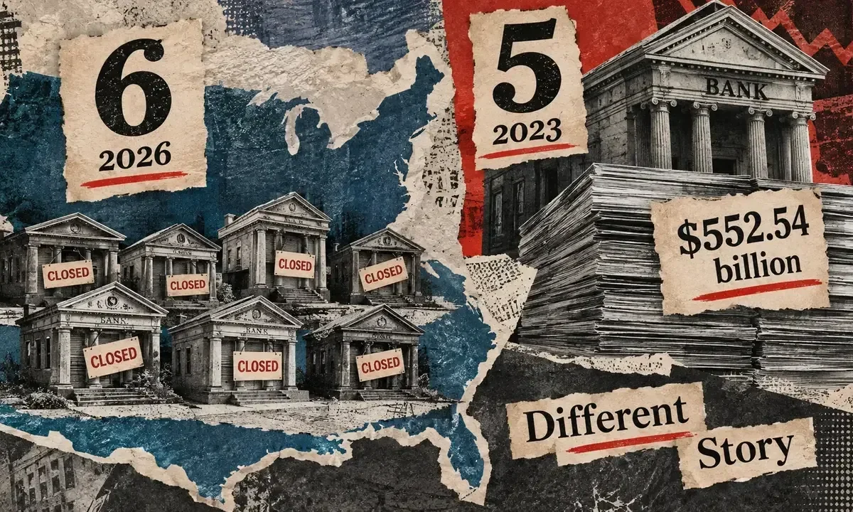 Six US banks have failed in 2026 but the numbers look nothing like 2023