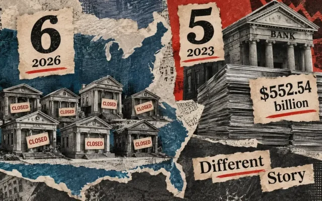 Six US banks have failed in 2026 but the numbers look nothing like 2023