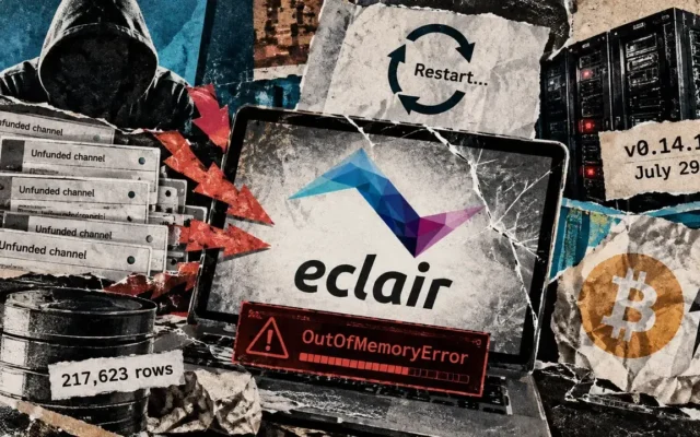 Unpatched Eclair Bitcoin Lightning nodes could crash again every time they restart