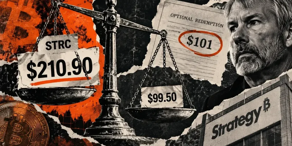 Why Strategy’s STRC calculator shows $210 for a share it can redeem at $101
