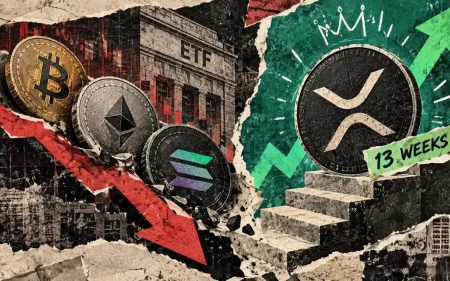 XRP ETFs extend a 13-week inflow streak as Bitcoin, Ethereum and Solana funds shed $1.25 billion